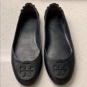 Tory Burch Black US W8 Minnie Travel Ballet Flats